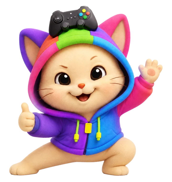 Kiwi gamer saludando y levantando el pulgar