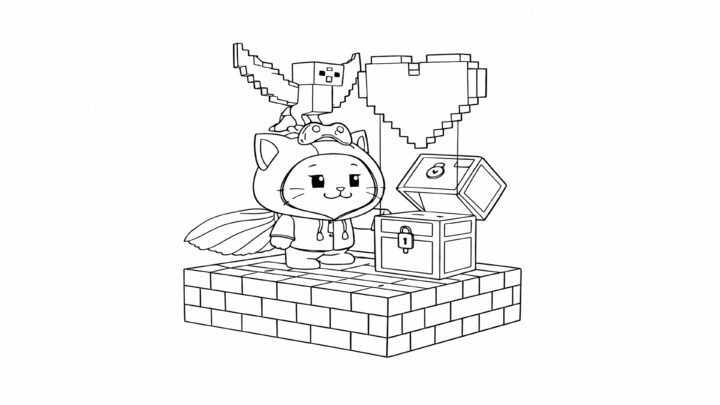 Dibujo de kiwi constructor levanta una casa para imprimir y colorear