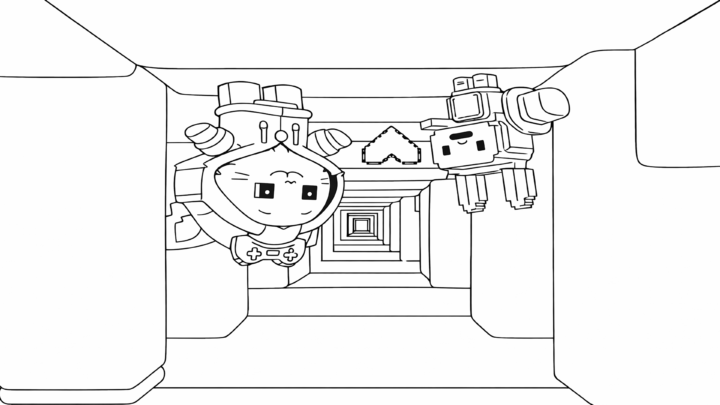 Dibujo de kiwi explora una nave espacial para imprimir y colorear