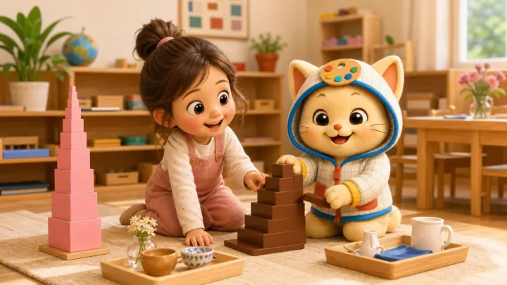 Kiwi y Victoria descubren cómo es un colegio Montessori